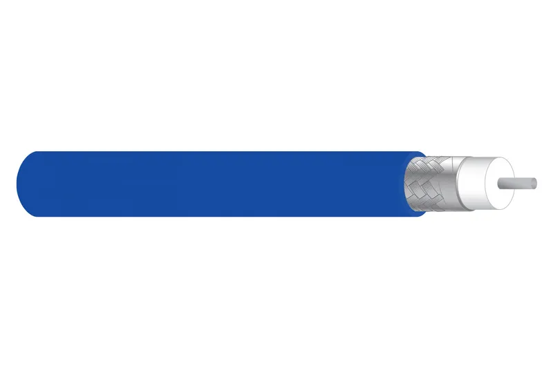 SS spiral strip coaxial cable with composite strip and round braid shielding