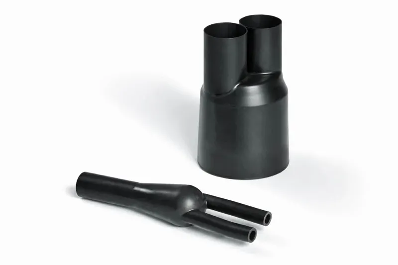 Helashrink 200 series two way outlet breakout boot used to insulate and seal cable branch points in electrical harnesses