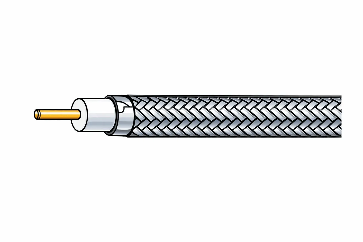 [ai] Hand formable coaxial cable with braided shield for RF applications