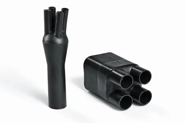 Helashrink 400 4-way outlet heat shrink shape VG style for harness transitions, strain relief