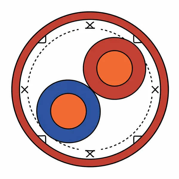 [ai] 100 ohm twinaxial cable cross section showing dual conductors and dielectric